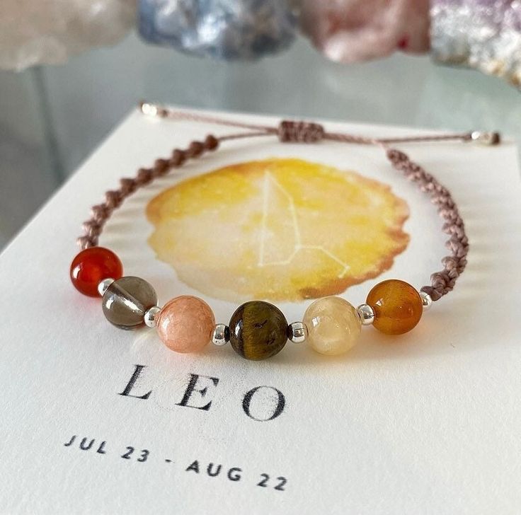 a LEO Zodiac Crystal Bracelet - Birthstone Crystal.jpg